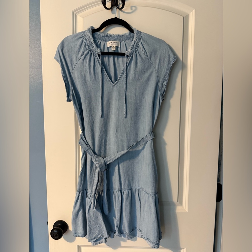 Cloth & Stone x Anthro Light Blue Tencel Dress